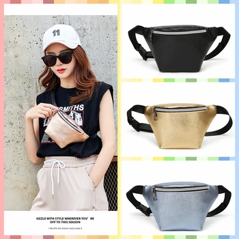 

Promotion Women Waist Pack Bags Zip Small Pocket Chest Package Tide Fashion Fanny Packs Belted Coin Phone Purse Sport Female-bag