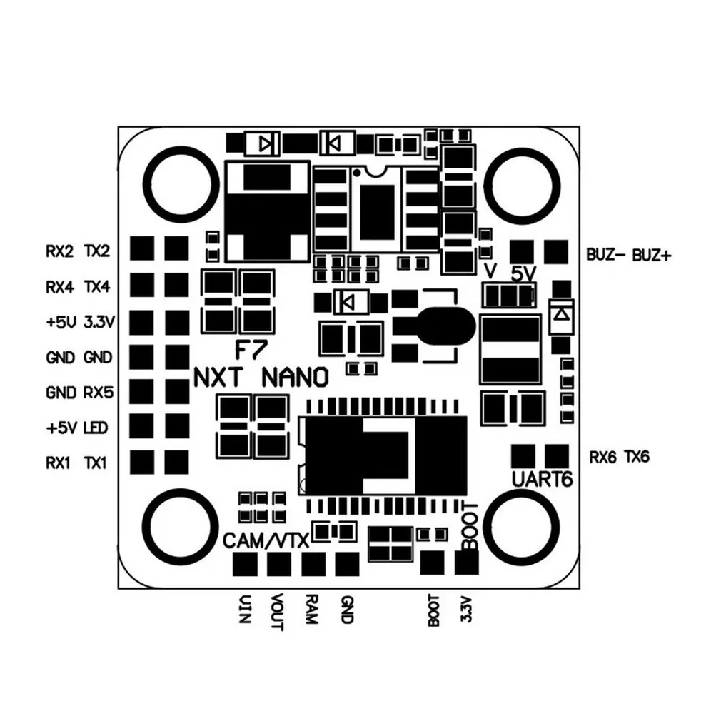 F7 NXT NANO Контроллер полета W/ICM20608 32K интегрированный OSD 5V 3A BEC 20x20mm для RC гоночный Дрон Квадрокоптер поддержка Dshot ESC