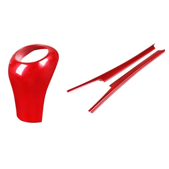 

Car Center Console Decoration Strips Trim Accessories Red for Mercedes Benz C Class W204 C180 C200 2007-2013