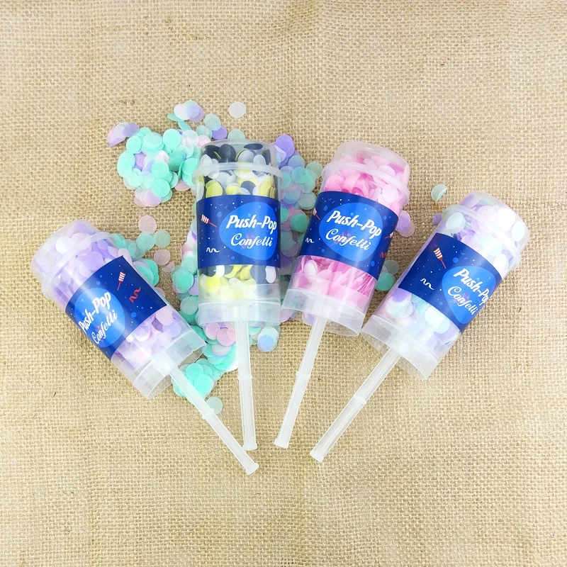 DIY поп смешанные цвета бумага Push Poppers конфетти празднование свадьбы свадебный ребенок душ День рождения украшение розовое золото 1 комплект