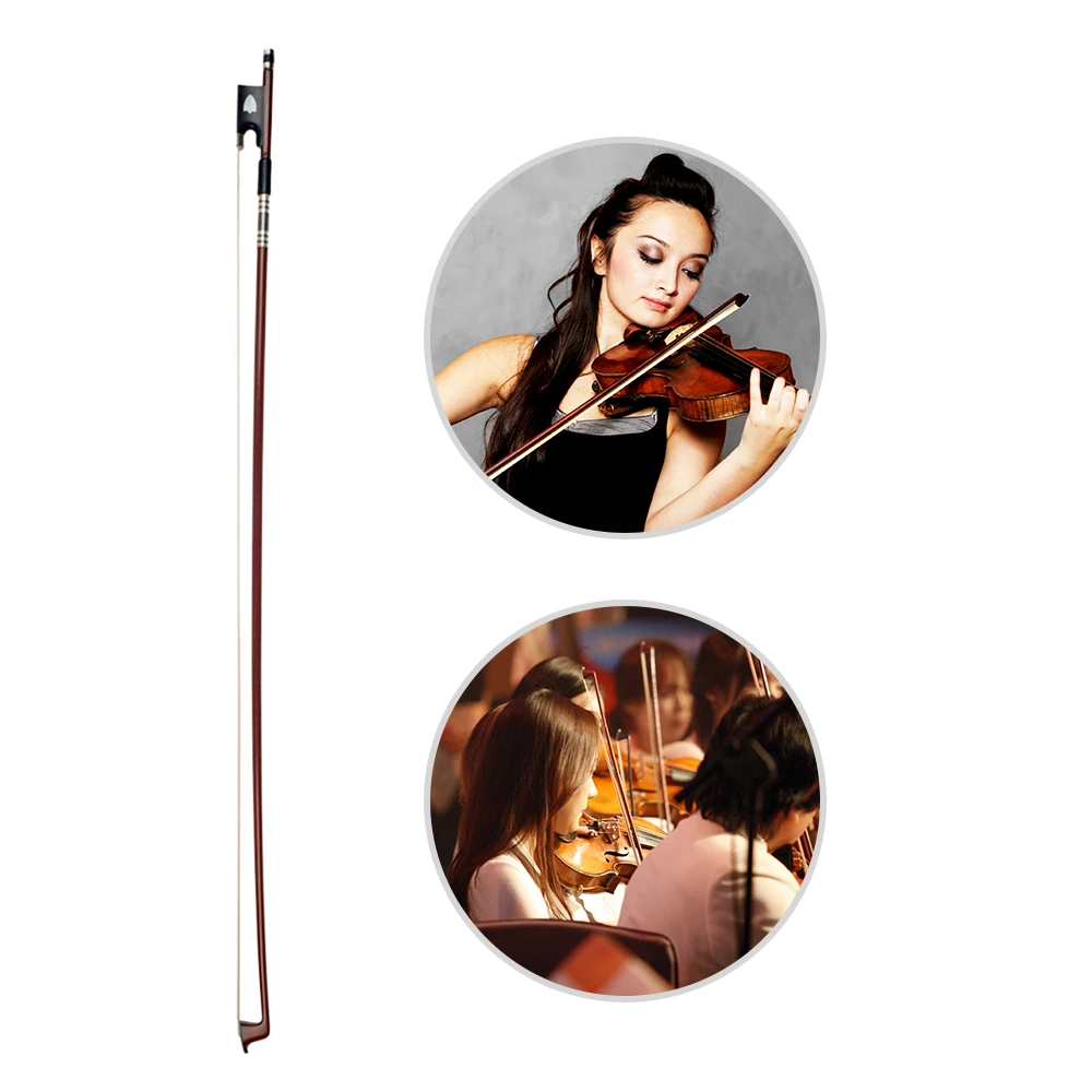 Ammoon 4/4 Violine Geige Bogen Brasil Runde Stick Leder Thumb Grip Ebenholz  Frosch Schachtelhalm Haar Ausgewogene| | - AliExpress