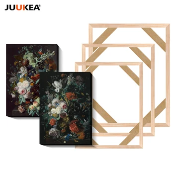 

super Classic Vintage Flowers and Plants Still Life Canvas oil Painting Print Natural Wood DIY frame HD Home Decor Free shipping