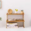 2 Layers Bamboo Storage Rack Kitchen Spice Jar Bottle Seasoning Rack Decoration Organizer Shelf Home Desktop Racks 1