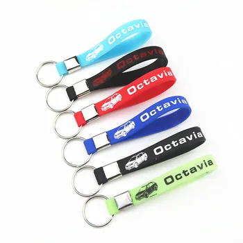 

Luminous Silicone Emblem Badge Car Key Ring for Skoda VRS Octavia 2 A7 A5 Superb Yeti Fabia Rapid Car Styling Accessories