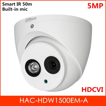 

Dahua Security Camera Lite Plus 5MP HDCVI IR Eyeball Camera HAC-HDW1500EM-A Built in MIC Aluminium Case for IP Systems