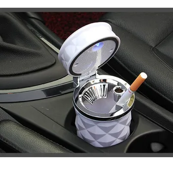 

Car-borne ashtrays with night lights can be hung out of the air vents with cover in the car trash cans ashtray for car