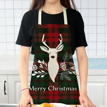 

Linen Merry Christmas Apron Christmas Decorations for Home Kitchen Accessories 2020 New Year Christmas Gifts new