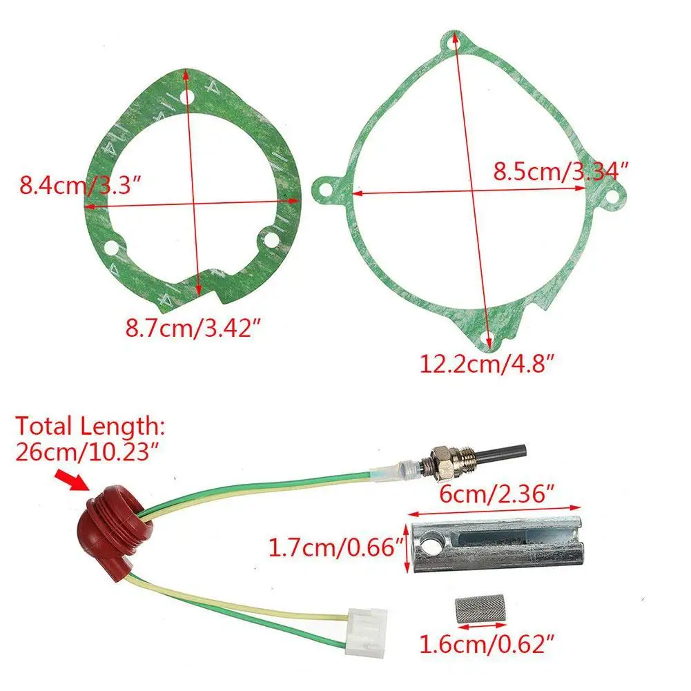 12v/24v Car Heater Burner Motor Gaskets Strainers Glow Plug+ Wrench For 2kw  5kw Autonomous Truck Cab Heater Air Parking Heater