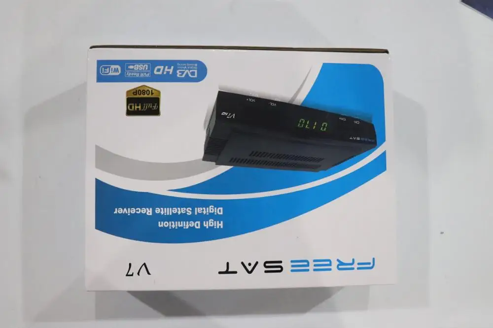 Черный Freesat V7 super receptor satellite 1080P HD DVB-S2 спутниковый ресивер с европейской вилкой с пультом дистанционного управления и кабелем HDMI - Цвет: Черный