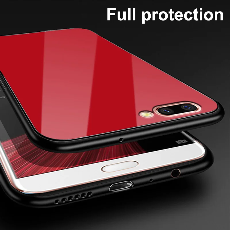 Для OPPO R11 чехол R11plus задняя крышка из закаленного стекла для телефона для OPPO R11 plus корпус OPPOR11 R 11 plus градиентные стеклянные чехлы