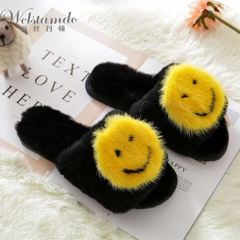 Новые зимние женские натуральный мех норки с улыбающимся лицом овечья кожа