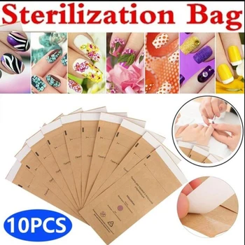 

10PCS Disposable Nail Sterilization Disinfection Bags Nail Tool Pouch Disinfection Machine Accessoires Nail Treatments Tool