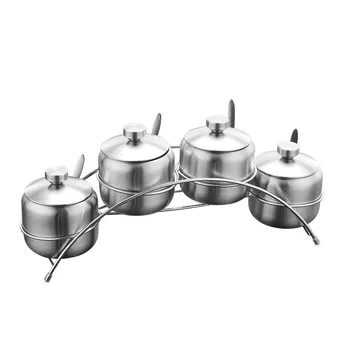 

Stainless Steel Seasoning Box Sauce Bottle Cumin Pepper Pot Seasoning Jar Delivery Spoon Salt and Pepper Pepper Sprayer