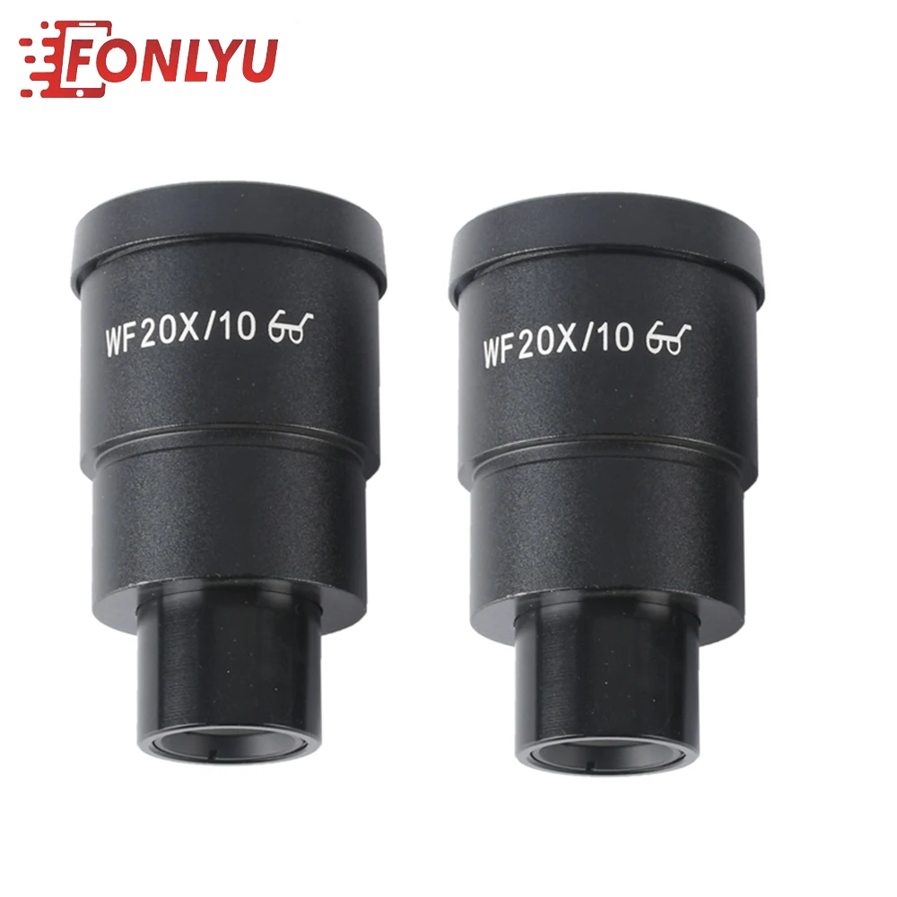 

KOPPACE Binocular Microscope lens 2 PCS WF20X/10 Microscope eyepieces 30mm Interface High eye point Stereo Microscope eyepiece