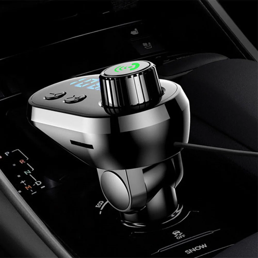 New Car Mp3 Player One For Three Car Charger Car Hands-free Receiver Fm Launch Intelligent Fast Charging Player Free Shipping