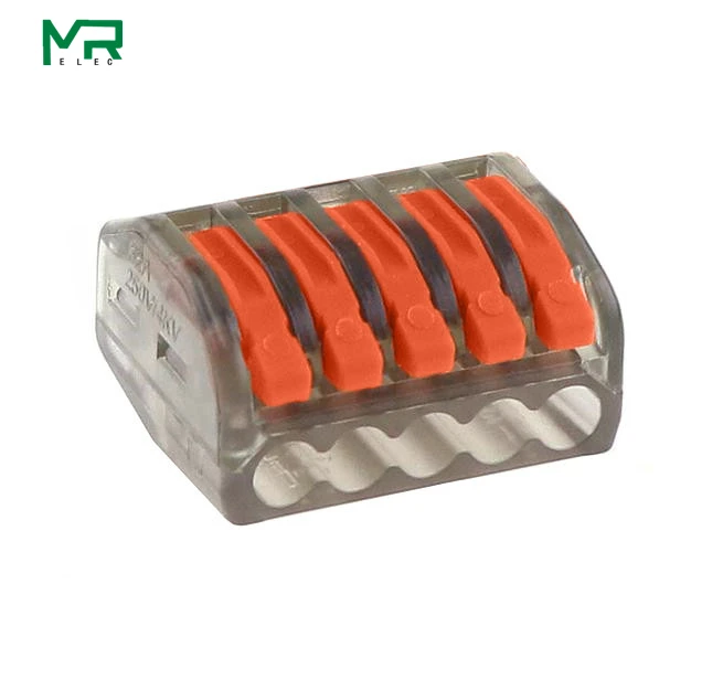 PCT-212 222-412 222-413 222-415 компактный проводной разъем, Мини Быстрый высококачественный соединитель, SPL-2 3 - Цвет: Transparent grey 5P