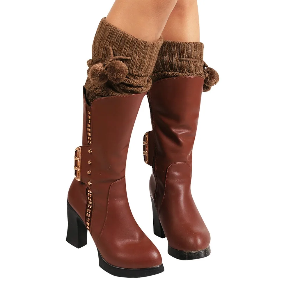 Chaussette Femme Skarpety, женские зимние теплые вязаные носки, гетры, Вязаные гольфы, Calcetines Mujer d4