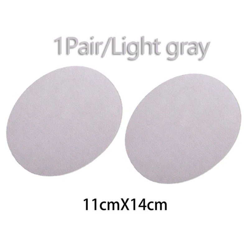 Elbow Knee Iron-on Fabric Patches Repair Patches Oval Light Pink 4Pcs