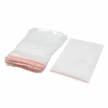 100 Pcs 7" x 10" Clear 2Mil Poly Plastic Reclosable Zip Lock Zipper Bag