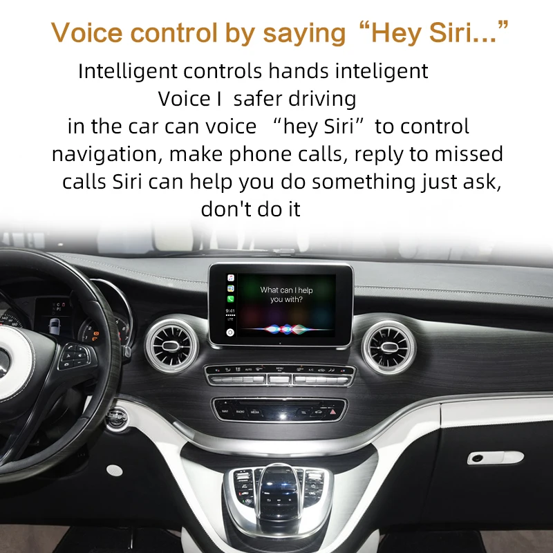 Sinairyu мультимедиа Mercedes V-Class Беспроводная OEM Apple Carplay Aftermarket Модифицированная- обновленная Поддержка камеры заднего вида