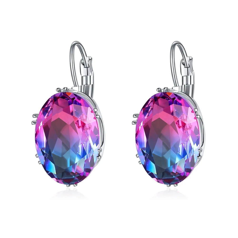 Позолоченные сережки Argent Huggie с фианитом 13*18 мм 6 вариантов M01 ER0602 новинка
