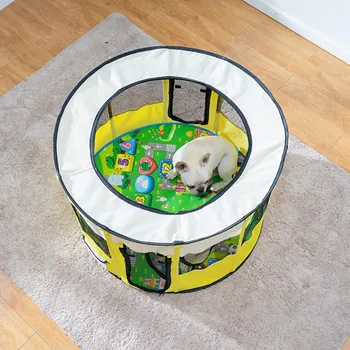 

Cat House Oxford Cloth Crate Room Pet Cat Playing Exercise Pet Kennel Puppy Kennel Removable For Sleeping Breeding Delivery Room