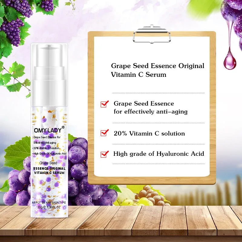 Экстракт для лица жидкий виноградный семена эссенция антивозрастной увлажняющий уход за кожей HJL2019