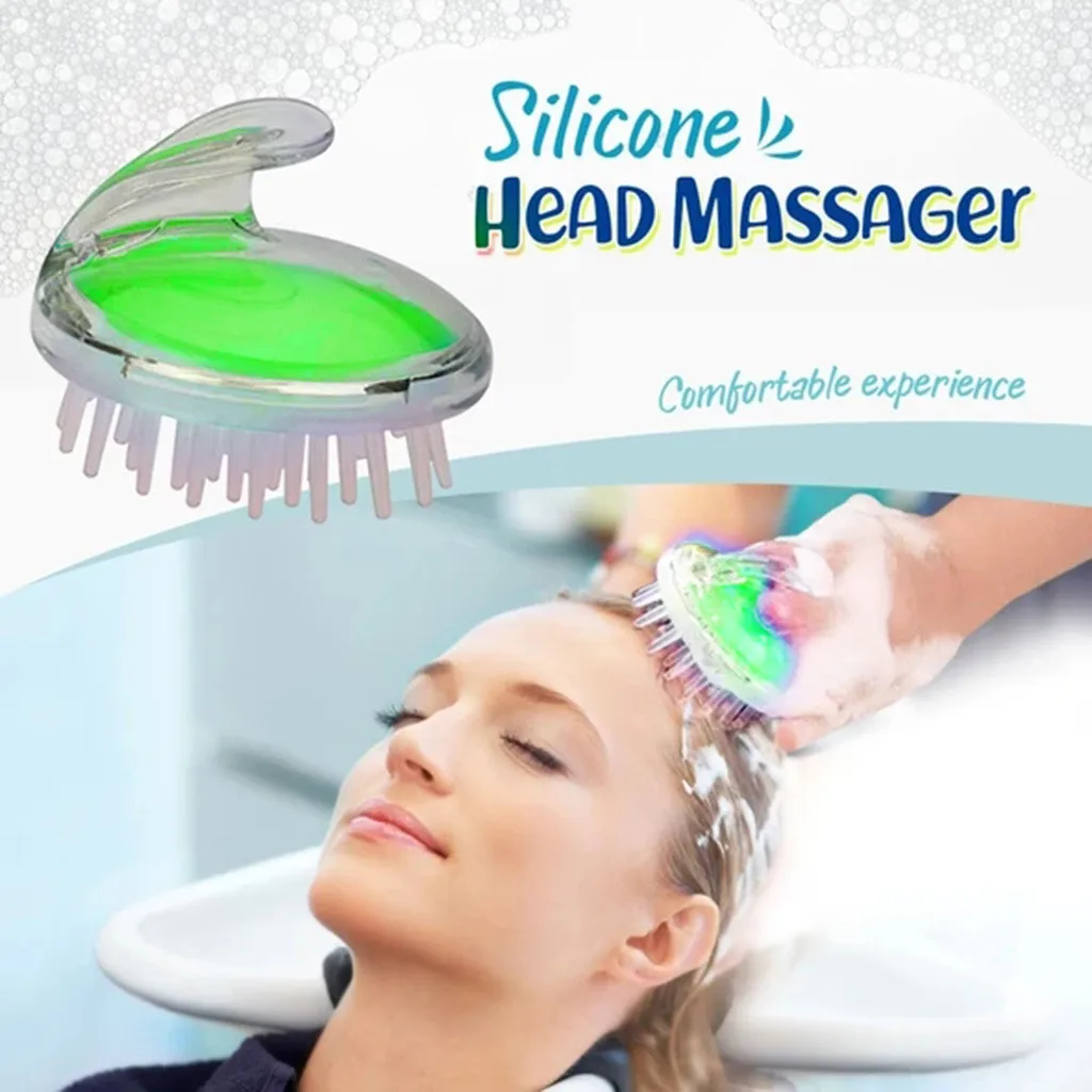 High Quality Silicone Head Shampoo& Bath Massage Brush Cleaning Massage Brush 2PC Support Wholesale Dropshipping Hot