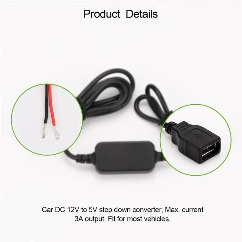 USB адаптер с двумя преобразователями напряжения 15 Вт 3 А 12 В 5 В|Инверторы для авто|