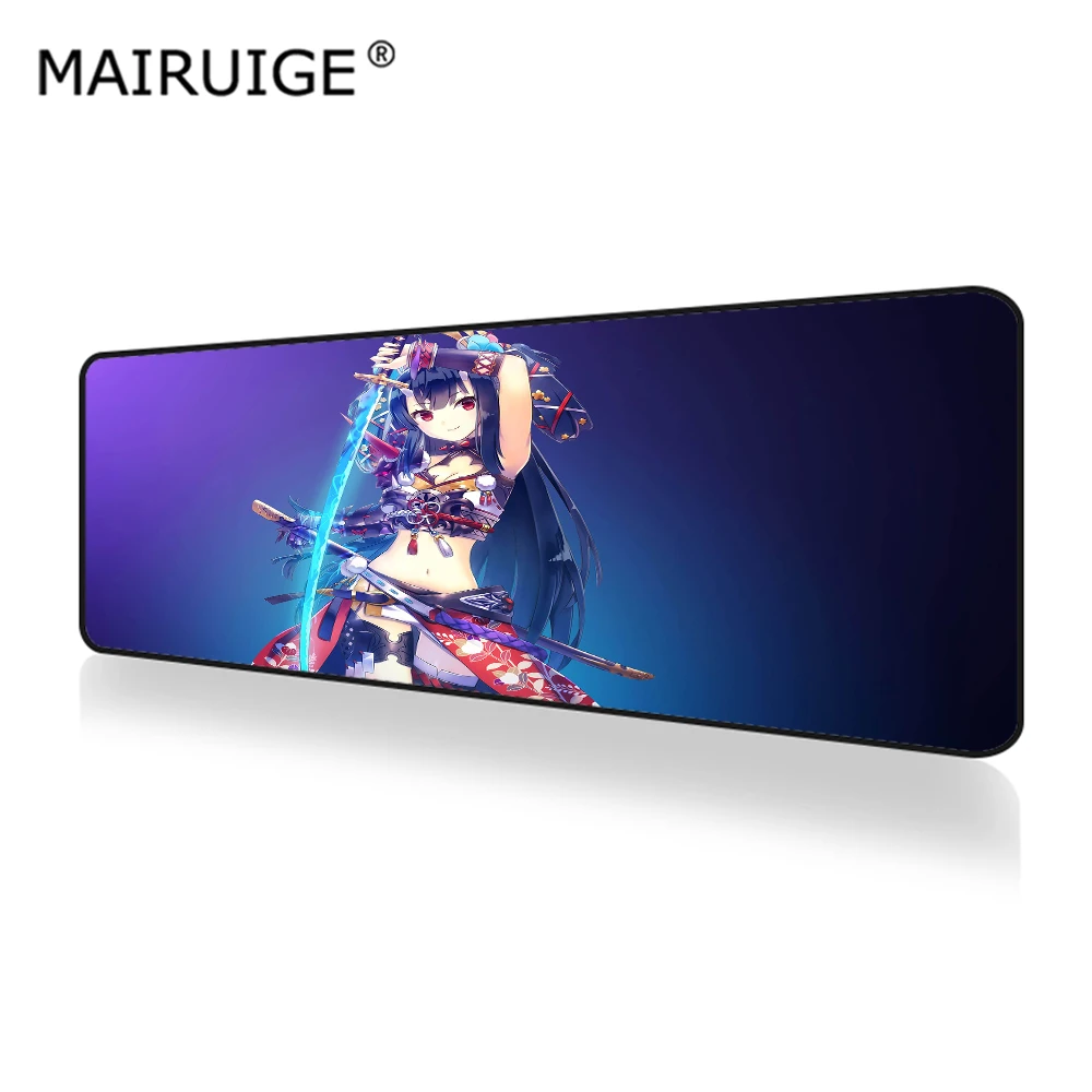 Большой игровой коврик для мыши Katana Girl резиновый компьютерного стола с