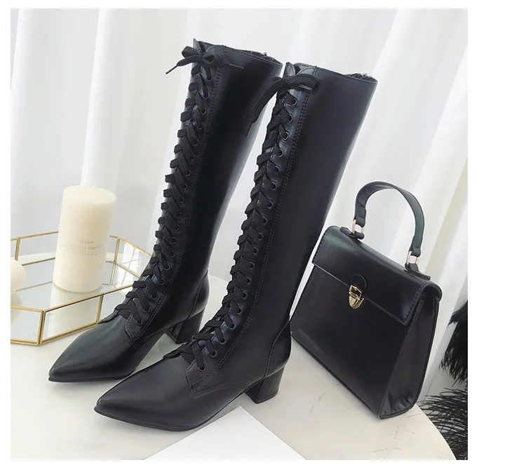 Bootee/женские ботинки на среднем каблуке г. Женская резиновая обувь на шнуровке пикантные непромокаемые сапоги до бедра на высоком каблуке, пикантные женские роскошные ботинки