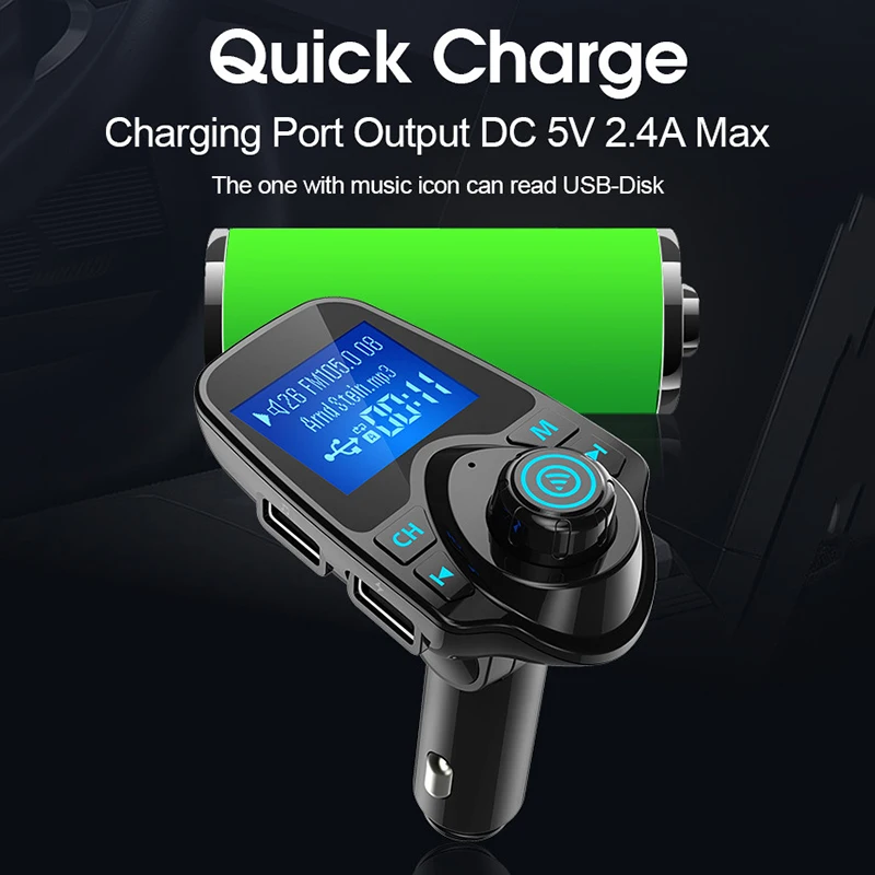 Bluetooth Car MP3 Player FM Transmitter Audio Adapter Receiver Wireless