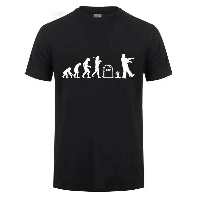 Zombie Evolution T-shirt - T Shirt Funny Zombies humour Living Dead walking Tshirt