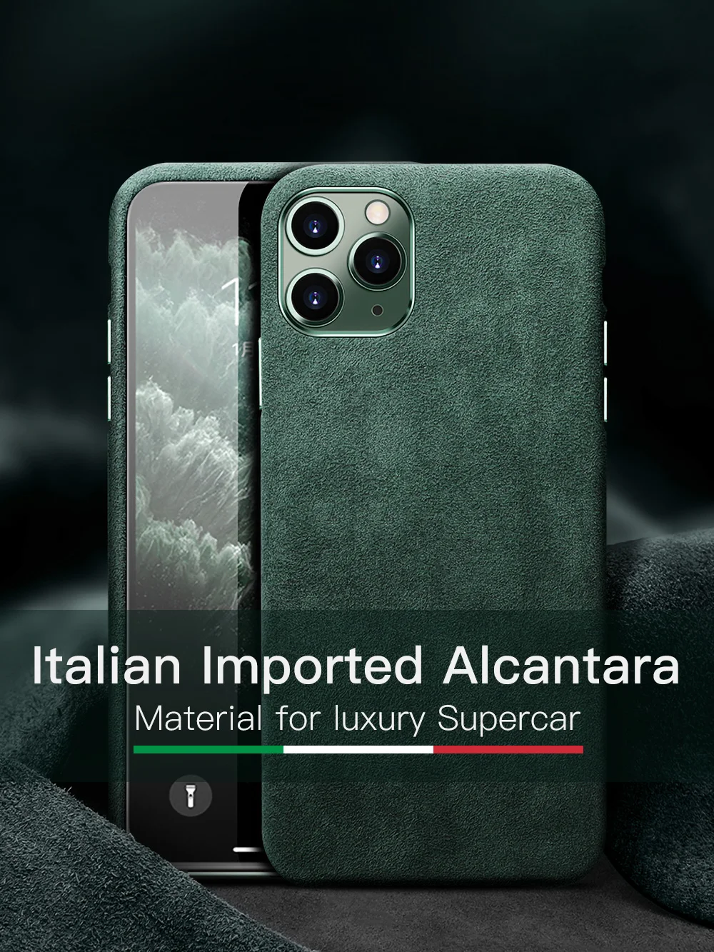 Luxurious Italian Alcantara Case for iPhone 12 Pro Max 11 Xr X Xs Max 6s 7 8 Plus Luxury Artificial Leather Business Phone Cases SE2 Cover