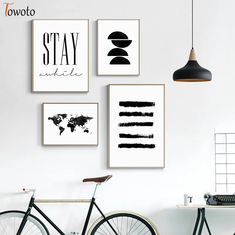 Цитаты Плакаты линию печати минималистское полотно Modedrn галерея Wall Art Украшение