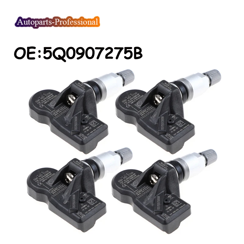 4 pcs/lot 5Q0907275B TPMS Tire Pressure Monitoring System 433MHZ For Audi Skoda A3 A7 A6 for Volkswagen Porsche Bentley Car | Автомобили и