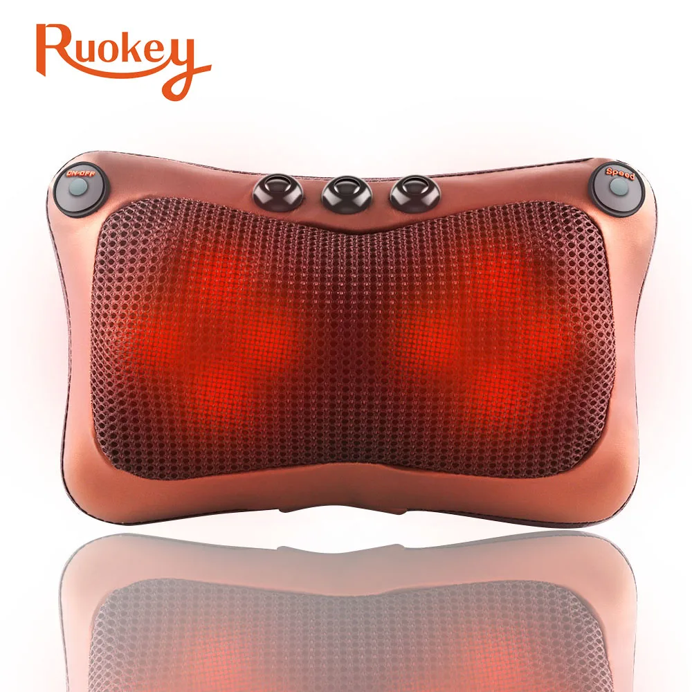 Square Relaxation Massage Pillow Vibrator Electric Shoulder Back Heating Kneading Infrared therapy shiatsu Neck Massage