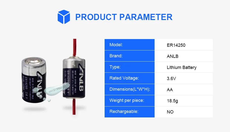 2 шт ANLB ER14250 ER 14250 CR14250SL 1/2AA 1/2 AA 3,6 V 1200mAh PLC промышленная литиевая батарея основная батарея для камеры