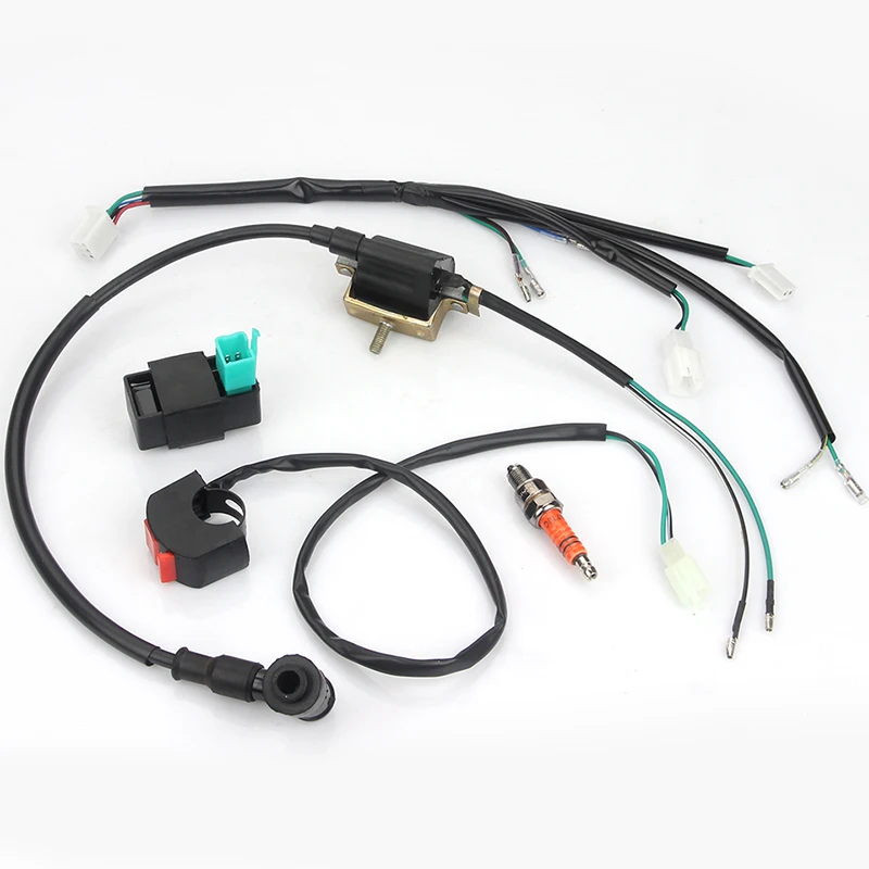Проводка ткацкий станок Kill Switch Coil CDI набор свечей зажигания для 110cc 125cc 140cc питбайк