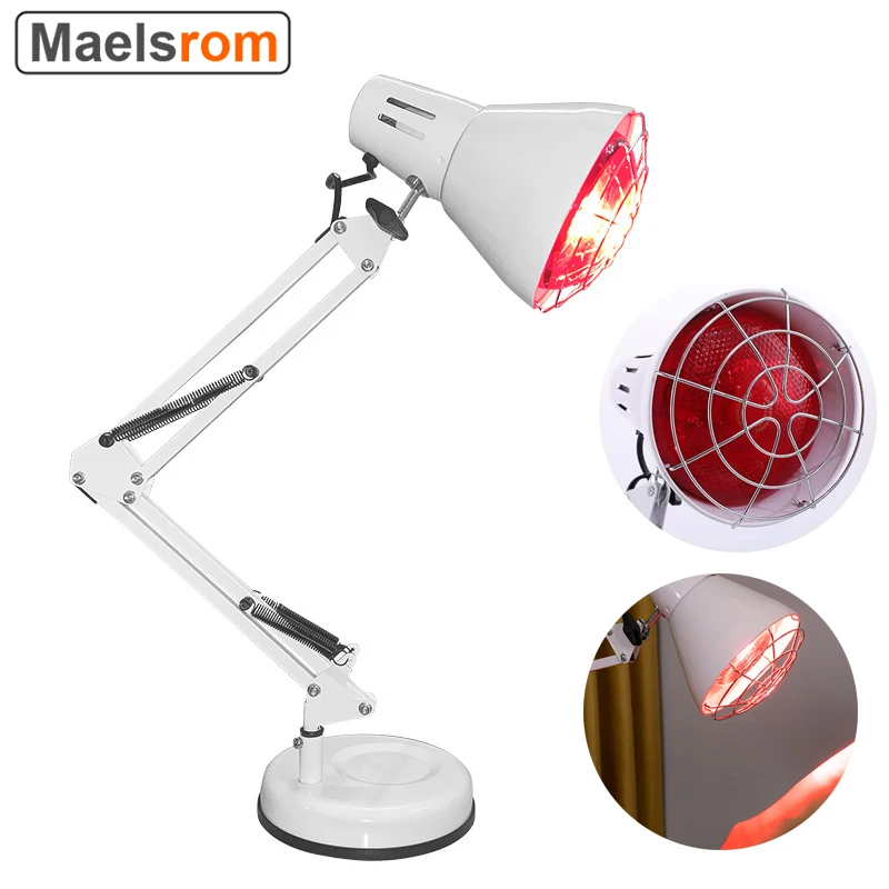 Luz infrarroja, lámpara de calor de terapia de luz roja de 150 W para  cuerpo, cuello, dolor muscular, articulaciones, dolor de espalda,  circulación