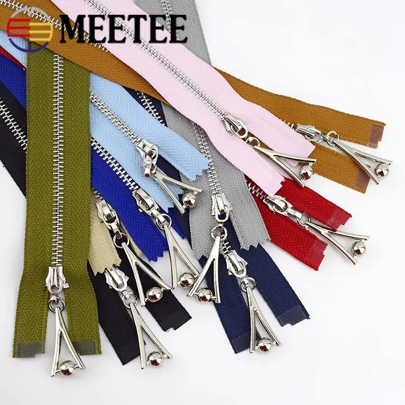 Meetee 5 шт. 3 # Металлические молнии для сумок кошельков обуви пальто аксессуары на