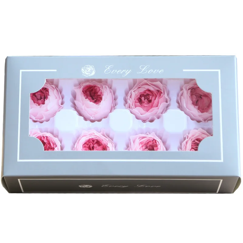 Pink-Dark Pink 1 коробка вечный цветок Роза Остина диаметр цветка 4-5 см Высококачественный A вечные цветы материал для изготовления подарочной коробки - Цвет: Pink-Dark Pink