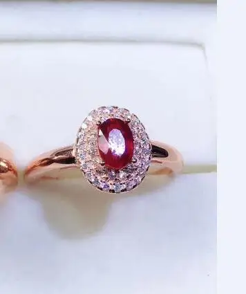 KJJEAXCMY, хорошее ювелирное изделие, 925 серебро, инкрустированное натуральным Рубином, кольцо для пары, костюм, поддержка обнаружения - Цвет камня: Female ring