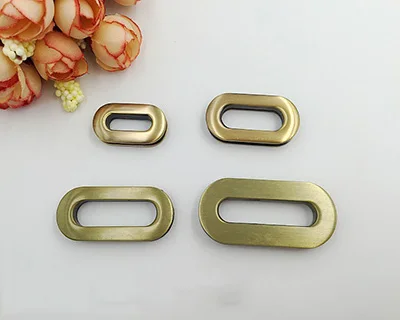 Brass Meetee 4 шт. 18/25/32/38 мм металлический яйцевидной формы ушко пряжки винт-хомут с круглым воротником для мальчиков и девочек крюк DIY сумки, цепь на ремешке для ремня аксессуары BF328 - Цвет: Brass