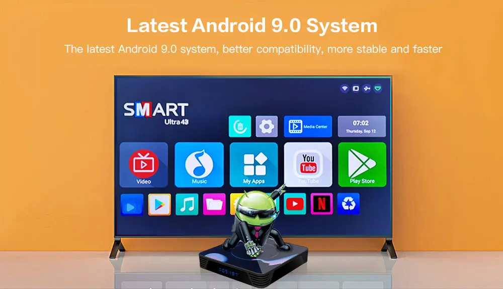 ТВ приставка Torntisc LET1 Android 9,0 RK3318 4K DDR3 2,4G/5G WiFi HDMI2.0a 4G ram 64G rom Google Youtube медиальная приставка для плеера