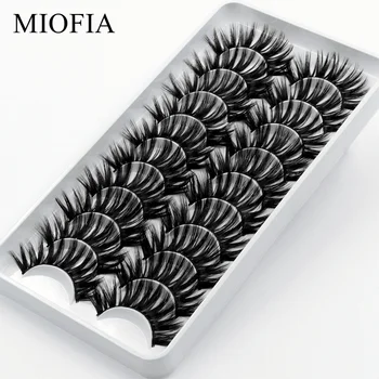 

MIOFIA 10 Pairs 3D Mink Lashes Natural False Eyelashes Dramatic Volume Makeup Eye Lash Fake Eyelashes Makeup Eyelash Extension