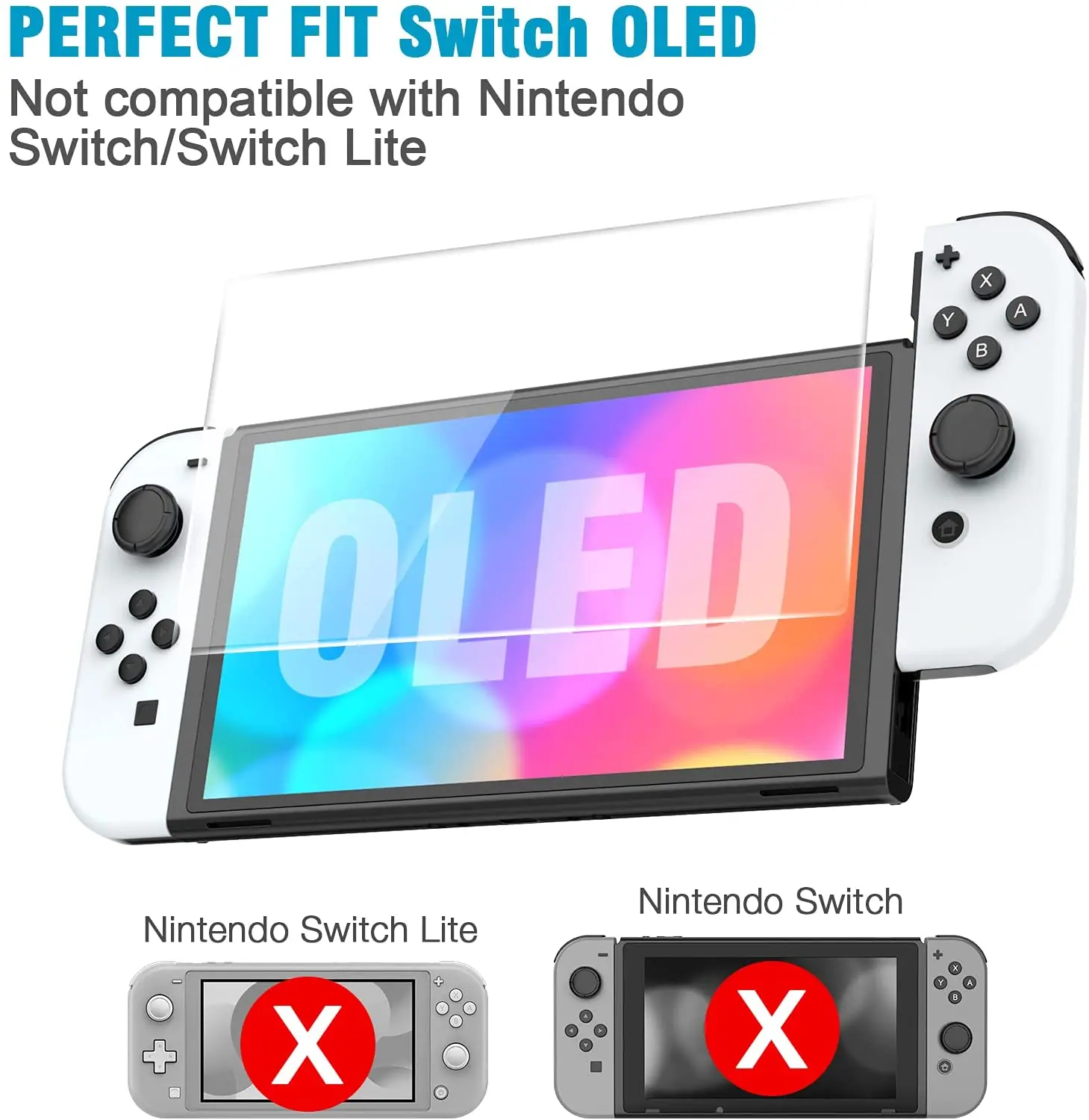 HEYSTOPScreenProtectorforNintendoSwitchOLEDModelClear
