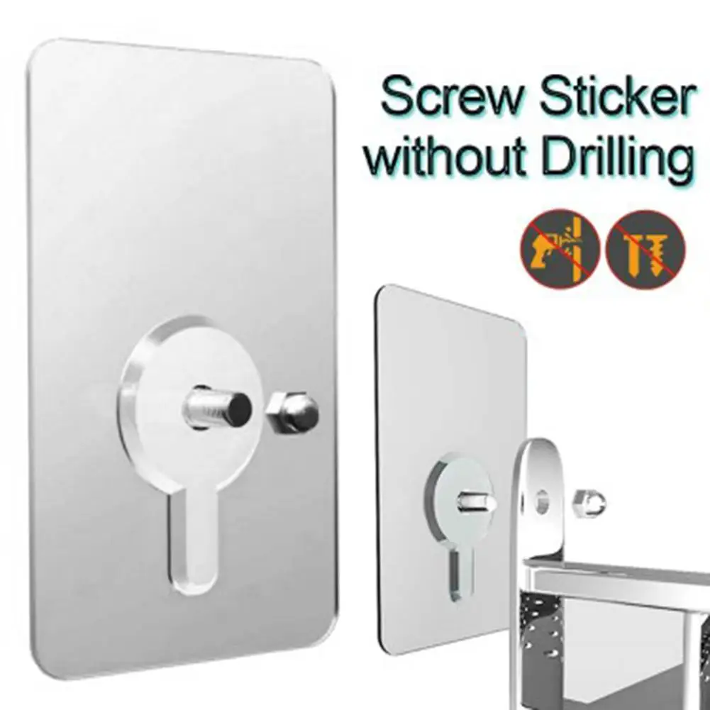 1 pcs No Punch Strong Adhesive PVC Wall Hook Screw Kitchen Bathroom Bracket Fixed Nail Hot Unique