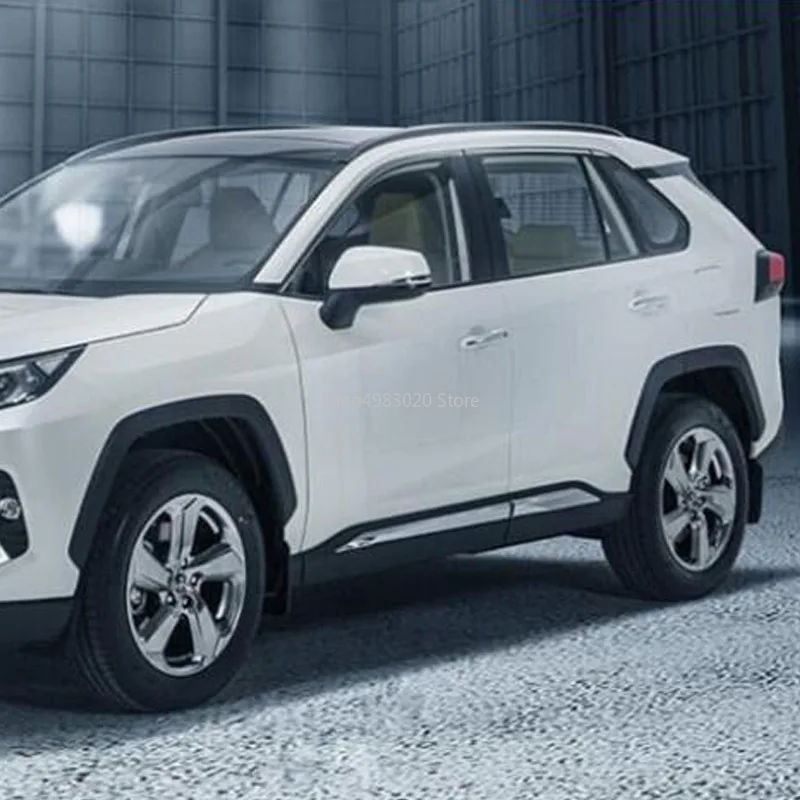 4 шт./компл. автомобильный боковой двери кузова под давлением ABS Хромированная накладка боковой полосы хромированная Накладка для стайлинга для Toyota для RAV4