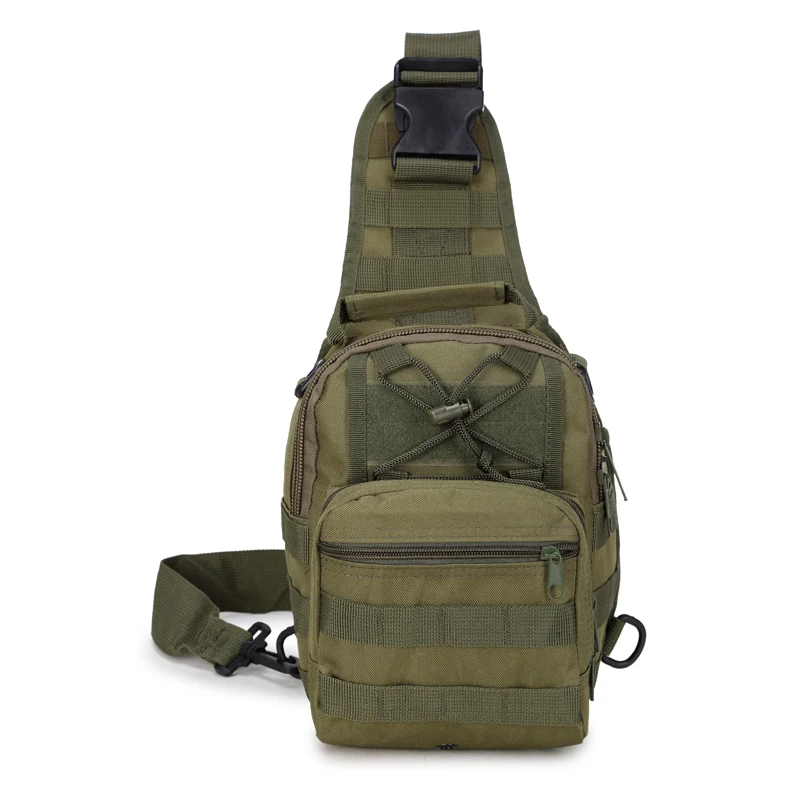 600D открытый военный наплечный рюкзак, Молл слинг нагрудный мешок, тактический Спорт Велоспорт альпинистская сумка, Кемпинг Туризм Сумка - Цвет: Army green